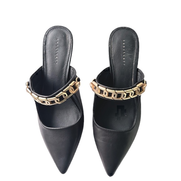 Sanctuary Black Pointed Toe  Embellished Pumps Size 8.5 M - Picture 11 of 11